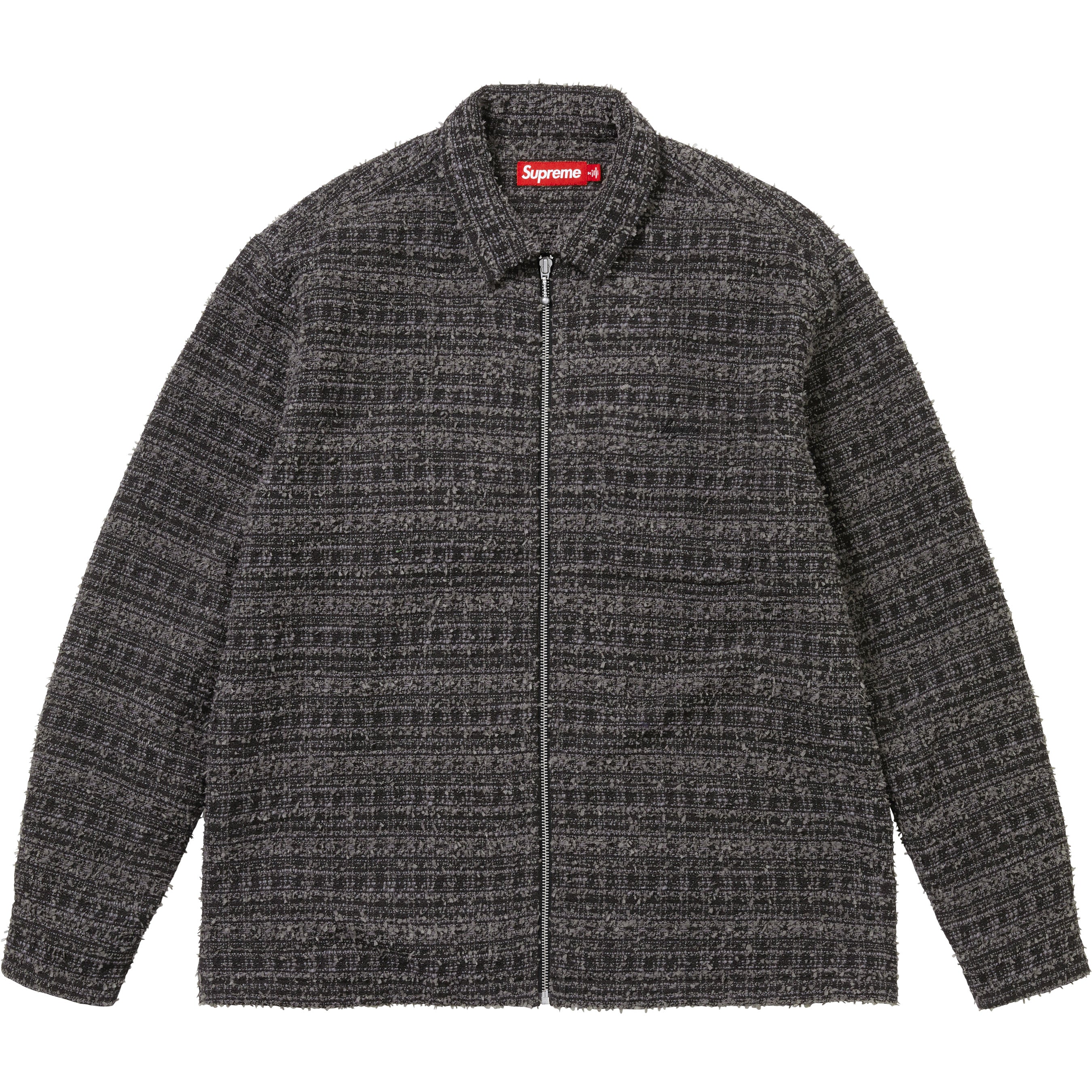 Bouclé Zip Up Shirt view 7
